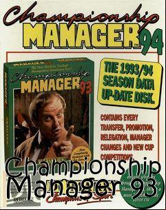 Box art for Championship Manager 93