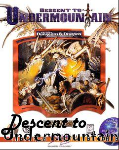 Box art for Descent to Undermountain
