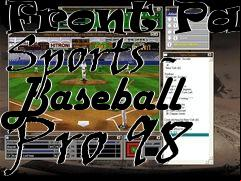 Box art for Front Page Sports - Baseball Pro 98