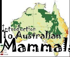 Box art for Introduction To Australian Mammals
