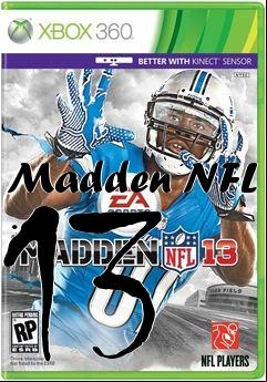 Box art for Madden NFL 13