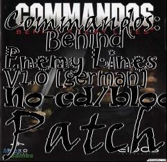 Box art for Commandos:
      Behind Enemy Lines V1.0 [german] No-cd/blood Patch