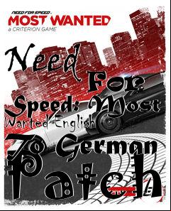 Box art for Need
            For Speed: Most Wanted English To German Patch