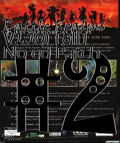 Box art for Battle
Realms V1.10j [all] No-cd Patch #2