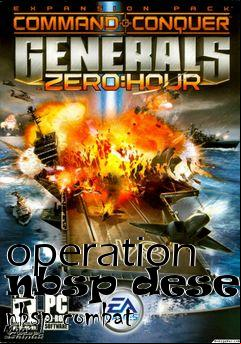 Box art for operation nbsp desert nbsp combat