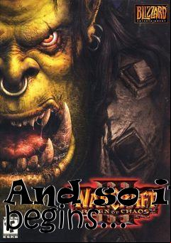 Box art for And so it begins...