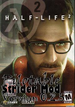 Box art for Pilotable Strider Mod Version 0.2.5
