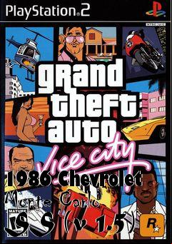 Box art for 1986 Chevrolet Monte Carlo SS (v 1.5)