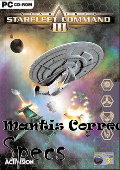 Box art for Mantis Corrected Specs