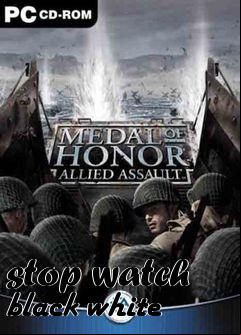 Box art for stop watch black white