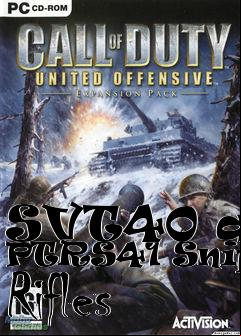 Box art for SVT40 and PTRS41 Sniper Rifles