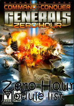 Box art for Zero Hour Module list