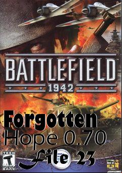 Box art for Forgotten Hope 0.70 - File 23