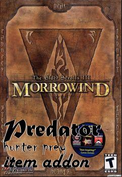 Box art for Predator hunter prey item addon