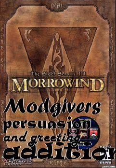 Box art for Modgivers persuasion and greeting additions