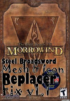 Box art for Steel Broadsword Mesh & Icon Replacer Fix v1.1