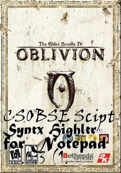 Box art for CSOBSE Scipt Syntx Highltr for Notepad   5.0.3 (1.