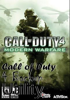 Box art for Call of Duty 4 Backup Utility