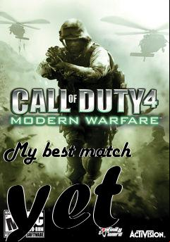 Box art for My best match yet