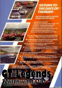 Box art for GT Legends Patch v.1.1.0.0