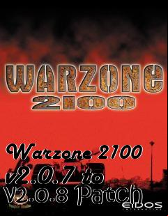 Box art for Warzone 2100 v2.0.7 to v2.0.8 Patch