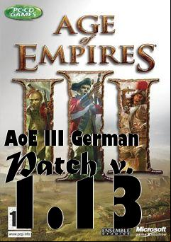 Box art for AoE III German Patch v. 1.13