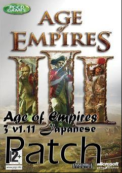 Box art for Age of Empires 3 v1.11 Japanese Patch