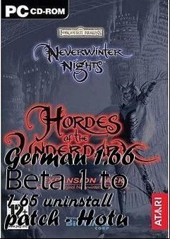 Box art for German 1.66 Beta 1 to 1.65 uninstall patch - Hotu