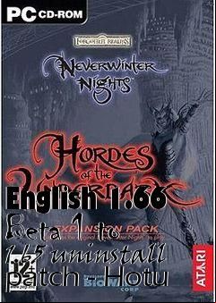 Box art for English 1.66 Beta 1 to 1.65 uninstall patch - Hotu