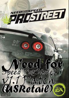 Box art for Need for Speed ProStreet v1.1 Patch (USRetail)