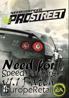 Box art for Need for Speed ProStreet v1.1 Patch (EuropeRetail