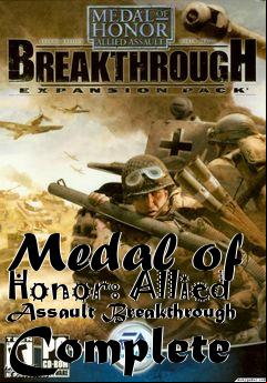 Box art for Medal of Honor: Allied Assault Breakthrough