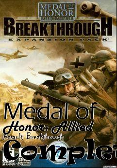 Box art for Medal of Honor: Allied Assault Breakthrough