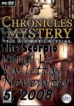Box art for Chronicles Of Mystery: The Scorpio Ritual