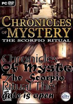 Box art for Chronicles Of Mystery: The Scorpio Ritual