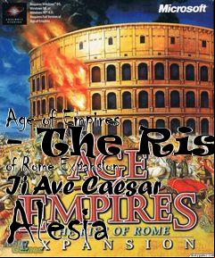 Box art for Age of Empires - The Rise of Rome