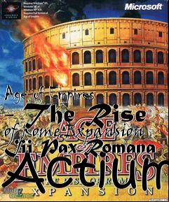 Box art for Age of Empires - The Rise of Rome