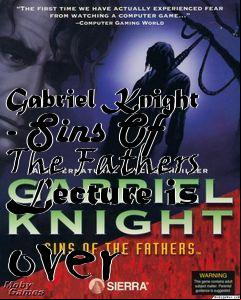Box art for Gabriel Knight - Sins Of The Fathers