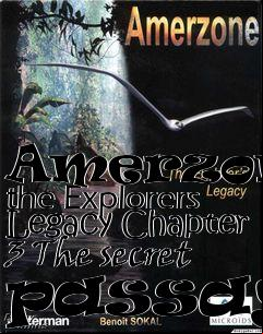 Box art for Amerzone: the Explorers Legacy