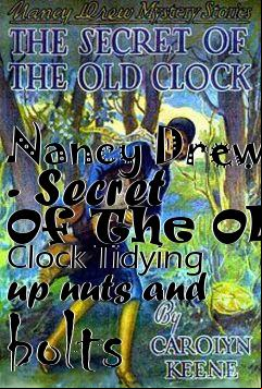 Box art for Nancy Drew - Secret Of The Old Clock