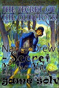 Box art for Nancy Drew - Secret Of The Old Clock