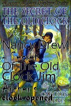 Box art for Nancy Drew - Secret Of The Old Clock