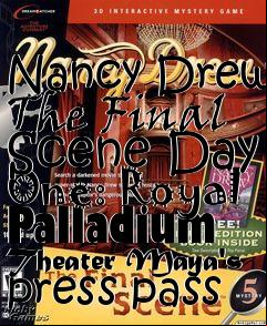 Box art for Nancy Drew The Final Scene