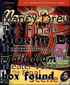 Box art for Nancy Drew The Final Scene