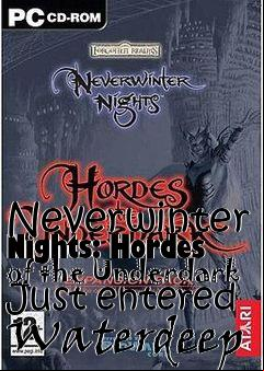 Box art for Neverwinter Nights: Hordes of the Underdark
