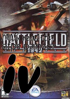 Box art for 100% reality afps panzer iv