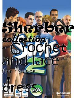 Box art for Sherberts collection - Crochet and lace tier flounce dress