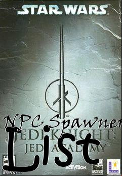 Box art for NPC Spawner List
