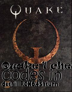 Box art for Quake 1 cheat codes in detail PCN64Saturn