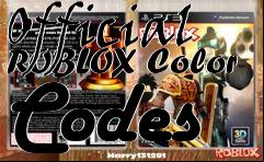 Box art for Official ROBLOX Color Codes